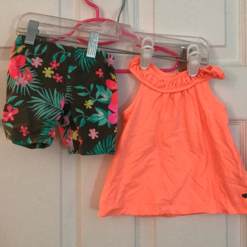 Carters tropical shorts set